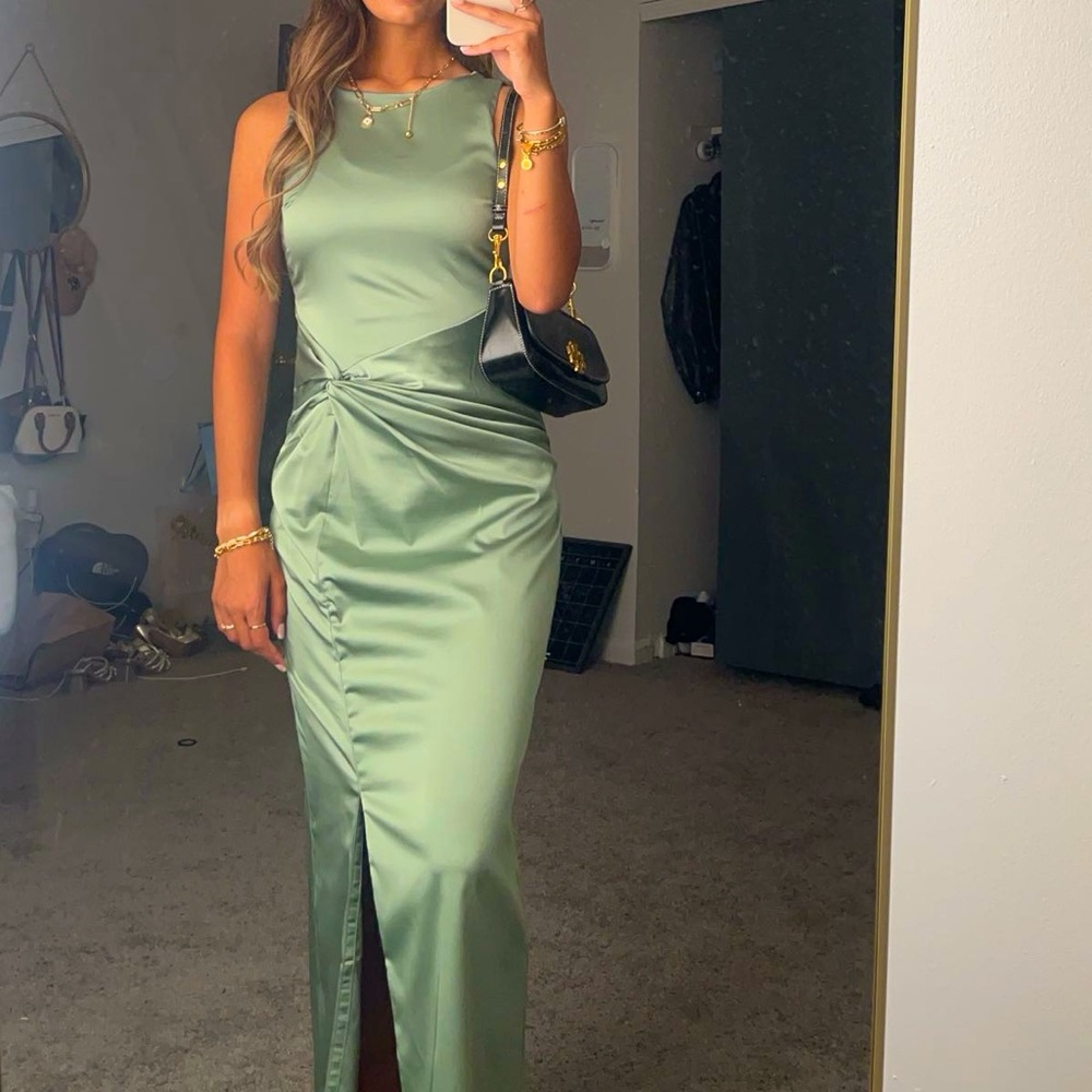 Abercrombie Sage Silk Dress